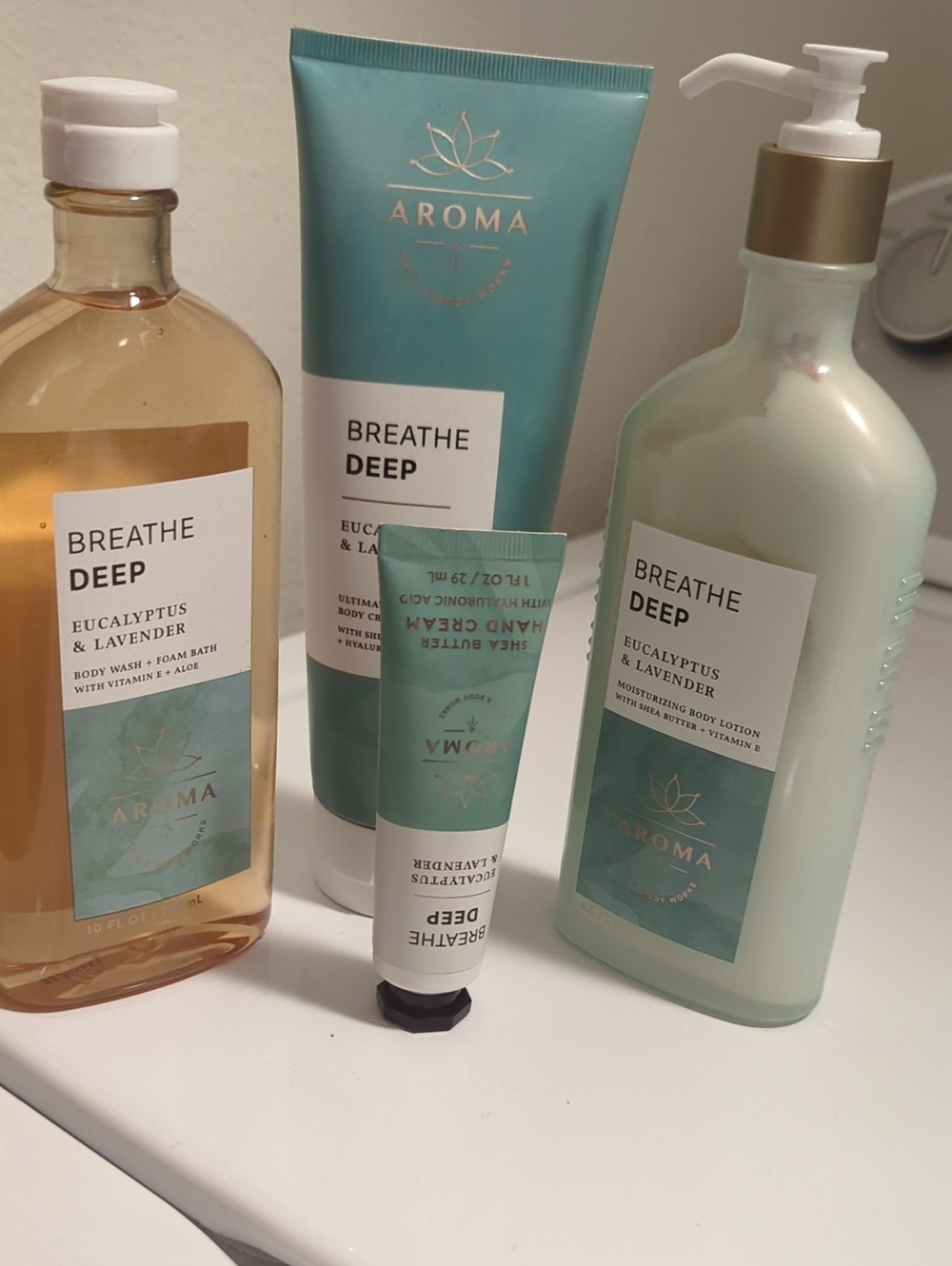 Roma Breathe Deep Eucalyptus & Lavender Moisturizer Trio + Hand Cream